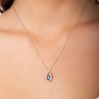 Oxzen γυναικείο κολιέ ασημένιο με ζιργκόν