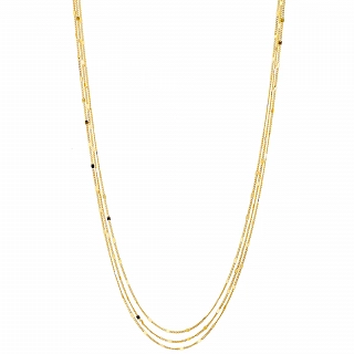 Oxzen ασημένιο κολιέ τριπλή μακριά αλυσίδα