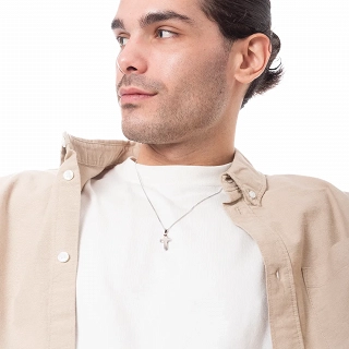 Oxzen ανδρικό κολιέ με σταυρό από ασήμι