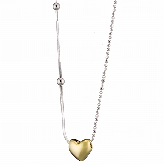 Oxzen γυναικείο ασημένιο κολιέ καρδούλα με διαφορετικές αλυσίδες