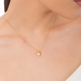 Oxzen γυναικείο ασημένιο κολιέ, σταγόνα