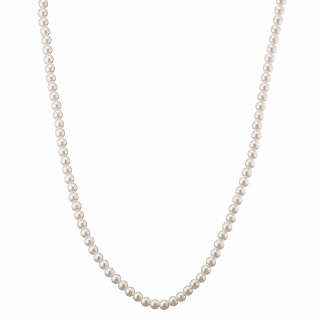 Oxzen ασημένιο κολιέ με πέρλες 5mm