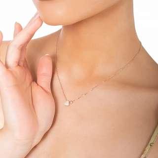 Oxzen γυναικείο κολιέ ασημένιο διπλή καρδιά