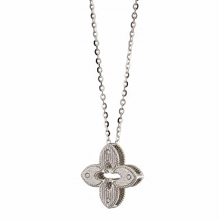 Oxzen ασημένιο κολιέ σταυρός με ζιργκόν