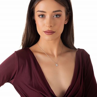 Oxzen ασημένιο κολιέ Κωνσταντινάτο