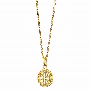 Oxzen ασημένιο κολιέ Κωνσταντινάτο