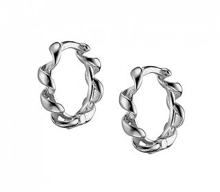 Oxzen σκουλαρίκια κρικάκια μικρά ασημένια στριφτά