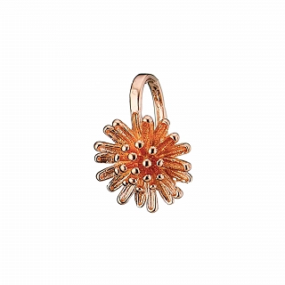 Oxzen σκουλαρίκι ασημένιο ear cuff με λουλούδι