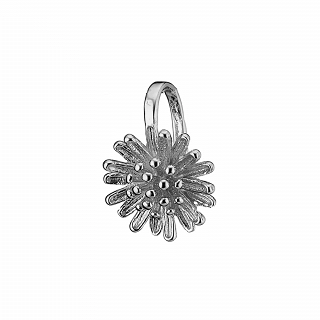 Oxzen σκουλαρίκι ασημένιο ear cuff με λουλούδι