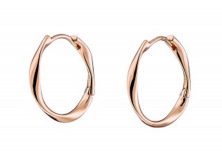 Oxzen σκουλαρίκια κρικάκια μικρά ασημένια κυματιστά