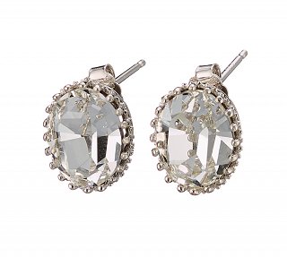 Oxzen σκουλαρίκια καρφωτά ασημένια με πέτρα ζιργκόν