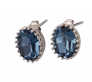 Oxzen σκουλαρίκια καρφωτά ασημένια με πέτρα ζιργκόν