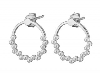 Oxzen σκουλαρίκια καρφωτά ασημένια με περλίτσες