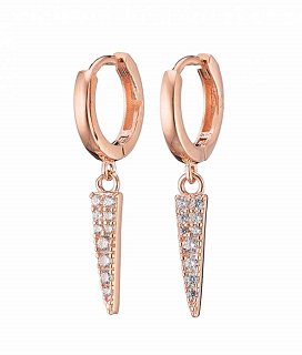 Oxzen σκουλαρίκια κρικάκια μικρά ασημένια με ζιργκόν