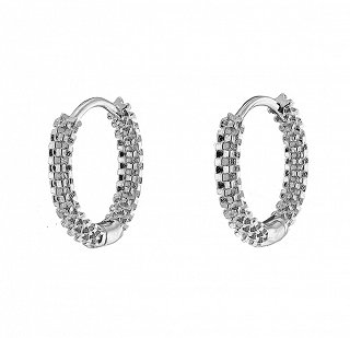 Oxzen σκουλαρίκια κρικάκια μικρά ασημένια σαγρέ