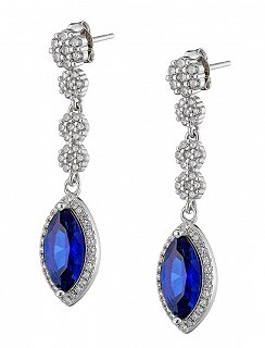 Oxzen σκουλαρίκια κρεμαστά ασημένια μακρύ με ζιργκόν