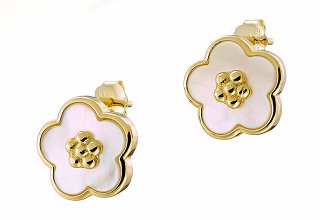 Oxzen σκουλαρίκια καρφωτά ασημένια λουλούδι με οπάλιο