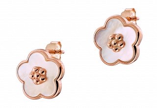 Oxzen σκουλαρίκια καρφωτά ασημένια λουλούδι με οπάλιο