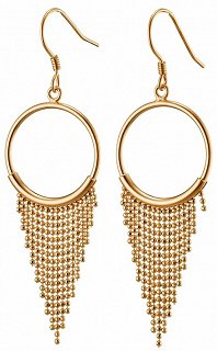 Oxzen σκουλαρίκια κρεμαστά ασημένια κρίκος με αλυσίδες