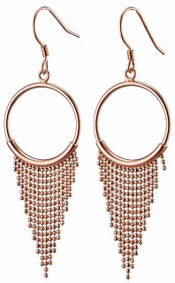 Oxzen σκουλαρίκια κρεμαστά ασημένια κρίκος με αλυσίδες