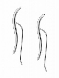 Oxzen σκουλαρίκι ασημένιο Ear Climber