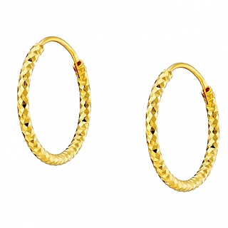 Oxzen σκουλαρίκια κρίκοι ασημένιοι διαμανταρισμένοι 20 mm