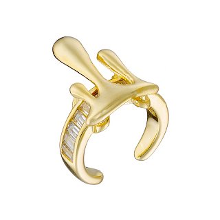 Oxzen σκουλαρίκι ασημένιο Ear Cuff