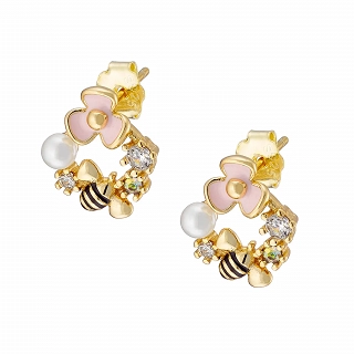 Oxzen σκουλαρίκι καρφωτό ασημένιο στεφανάκι