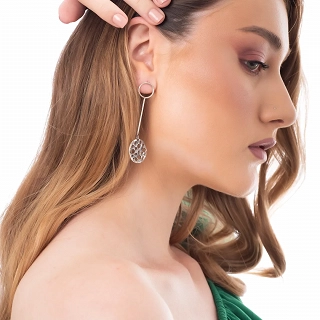 Oxzen σκουλαρίκια κρεμαστά ασημένια χειροποίητα