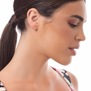 Oxzen ασημένιο σκουλαρίκι μικρό κρικάκι 10mm