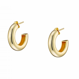 Oxzen σκουλαρίκια κρίκοι ασημένιοι φαρδιοί