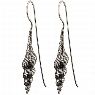 Oxzen σκουλαρίκια κρεμαστά ασημένια κοχύλι Boho