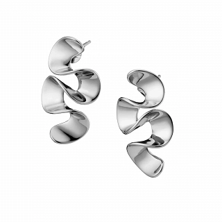 Oxzen σκουλαρίκια κρεμαστά ασημένια με ιδιαίτερο σχήμα