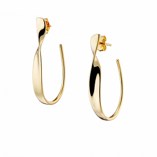 Oxzen γυναικείο σκουλαρίκι ασημένιο, κρίκος μεγάλος