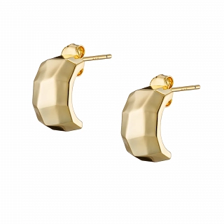 Oxzen γυναικείο σκουλαρίκι ασημένιο, κρίκος φαρδύς 15mm