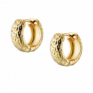 Oxzen γυναικείο σκουλαρίκι ασημένιο κρίκος φαρδύς σαγρέ 13mm