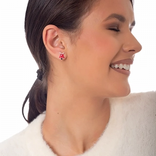 Oxzen  ασημένιο σκουλαρίκι καμπάνα χριστουγέννων