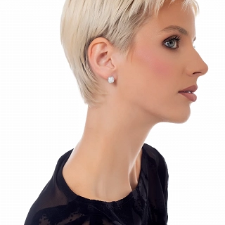 Oxzen ασημένιο σκουλαρίκι σταυρός με φίλντισι