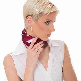 Oxzen ασημένιο σκουλαρίκι επιχρυσωμένο χειροποίητο με πέρλα