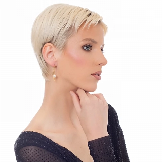 Oxzen ασημένιο σκουλαρίκι επιχρυσωμένο χειροποίητο με πέρλα