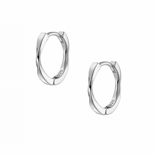 Oxzen ασημένιο σκουλαρίκι κρικάκι 12mm