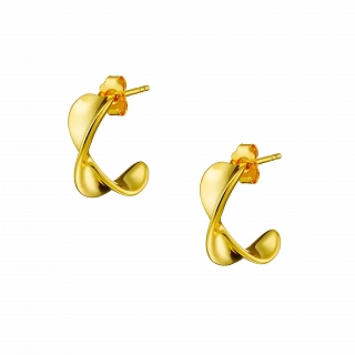 Oxzen ασημένιο σκουλαρίκι κρίκος