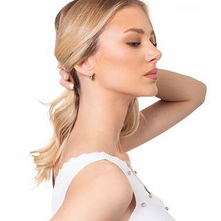 Oxzen ασημένιο σκουλαρίκι κρίκος 10mm