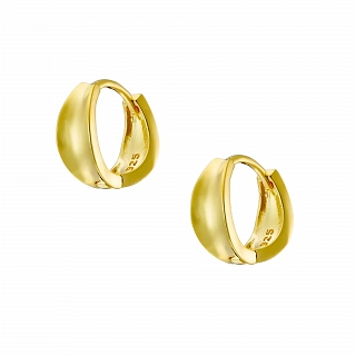 Oxzen ασημένιο σκουλαρίκι κρίκος 10mm