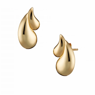 Oxzen ασημένιο σκουλαρίκι double drop