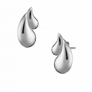 Oxzen ασημένιο σκουλαρίκι double drop