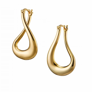 Oxzen ασημένιο σκουλαρίκι κρίκος με ιδιαίτερο σχήμα