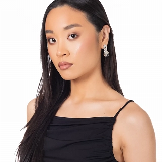 Oxzen ασημένιο σκουλαρίκι infinity