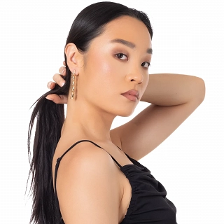 Oxzen εντυπωσιακό ασημένιο σκουλαρίκι μακρύ