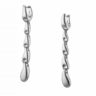 Oxzen εντυπωσιακό ασημένιο σκουλαρίκι μακρύ